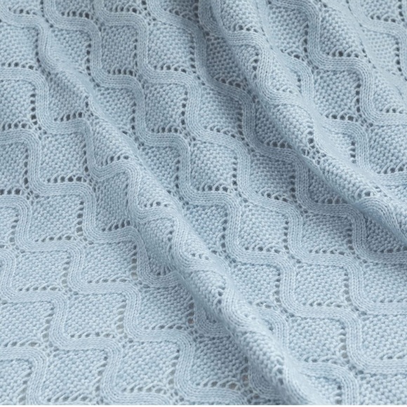 NEW Amélie Home Lightweight Wave Pattern Knit Throw Blanket Cozy Soft Warm 50x60 - Picture 9 of 12